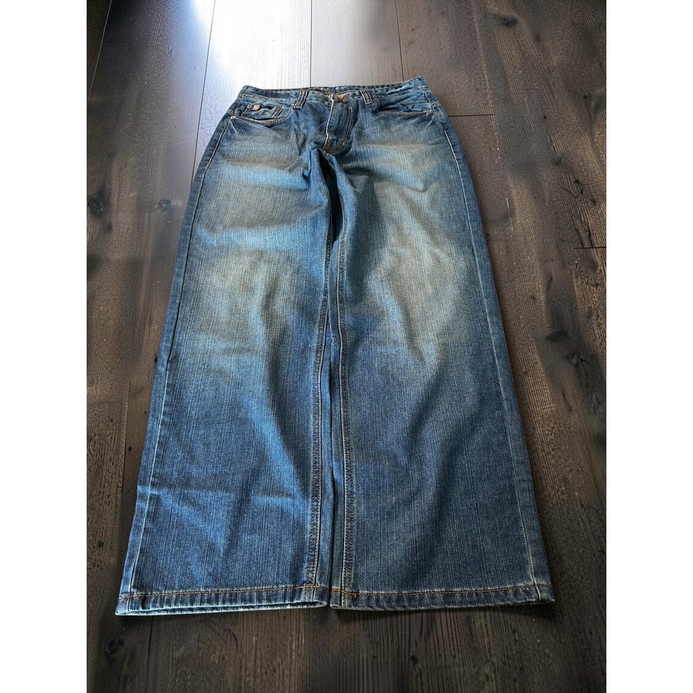 Enyce Jeans Mens 34 Blue Wide Leg Baggy Regular Fit Y2K Hip Hop Streetwear Denim